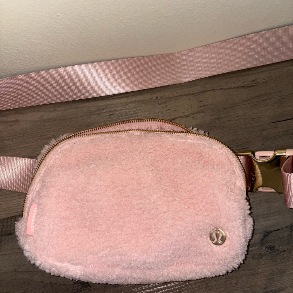 Lululemon Pink Fleece Belt Bag